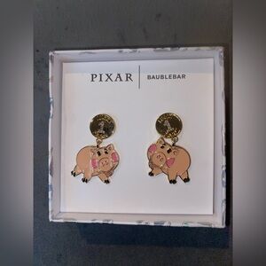 BNIB BaubleBar x Pixar Pig Earrings - Pink and Gold